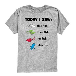 Boys' - Dr. Seuss - Today Saw One Fish Short Sleeve Graphic T-Shirt - 1 of 4