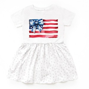 The Juniper Shop USA Flag Coquette Infant Dress - 12M - White Spot - 1 of 4