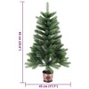 vidaXL Christmas Tree Artificial Xmas Tree with Needle-Shaped Branches Green - 4 of 4