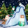 QingMoon Christmas Inflatable Slide Decor, Cute Elf, Gingerbread Man and Snowman, Holiday Blow Up Decorations for Yard, Lawn and Garden - 2 of 4