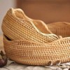 BRINJOY 3-Pack Rattan Bread Basket Set | Round Wicker Storage Bowls for Kitchen Counter, Fruit & Serving Decor - 2 of 4