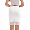 INSPIRE CHIC Women's Lace Trim Anti-Static Slip Knee Length Half Slips Lightweight Underskirt - 2 of 4
