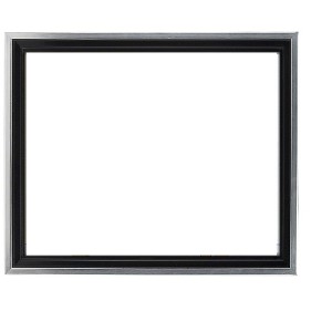 Creative Mark Illusions Floater Frame for 3/4" Depth Stretched Canvas Paintings & Artwork - [Black with Silver Edge] - 1 of 4