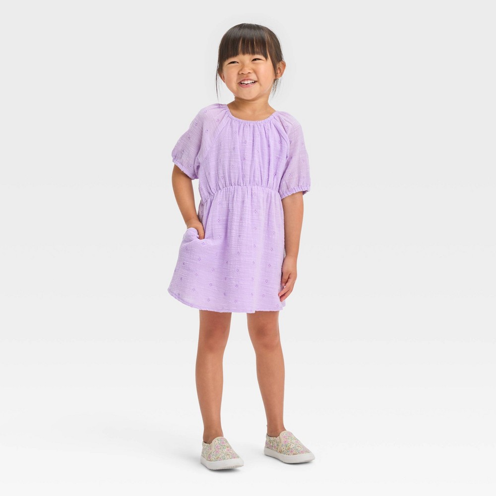 UPC 196761723422 Toddler Girls' Gauze Eyelet Short Sleeve Dress Cat