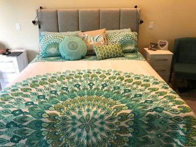 King Monkia Quilt Set Teal - Mudhut