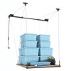 Lift Series Frame 48 in. W x 48 in. D x 15 in.-79 in. H Black Adjustable Height Steel Overhead Garage Storage Rack  (Without Platform) - 4 of 4