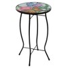 Northlight 19" Floral and Butterfly Glass Patio Side Table - 4 of 4