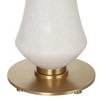 Uttermost Marille Table Lamp – 35.5"H Ivory Faux Thassos Stone with Brushed Brass Accents and Tapered Drum Shade - 4 of 4