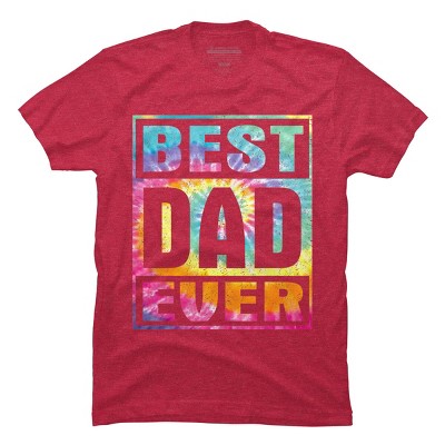 Men's Design By Humans Vintage Tie Dye Best Dad Ever By T-Shirt