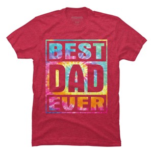 Men's Design By Humans Vintage Tie Dye Best Dad Ever By T-Shirt - 1 of 2