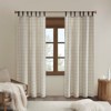 DSVIMOY Curtain Panels, Plaid Faux Leather Tab Top Curtain Panel with Fleece Lining for Living Room, Bedroom, Multicolor, 84"*50"*0.13" - 2 of 4