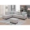 VYNXARIA 98inch Wide Left Hand Facing Sofa & Chaise with Ottoma£¬Light Gray - 2 of 4