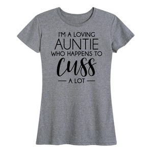 Women's - Instant Message - I'm A Loving Auntie Short Sleeve Graphic T-Shirt - 1 of 4
