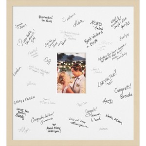 Svelte Signature Mat Picture Frame – Guest Book Alternative for Weddings, Graduations, or Retirement – Autograph Photo Mat for Signature Board - 1 of 4