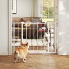 FDW 27/30/36”Tall Dog Gate for Stairs & Doorways,Walk-Through Metal Pet Gate for Indoor Use,Adjustable Safety Gates for Pets - 2 of 4