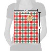 13" Large Christmas Gift Bag Green/Red Plaid - 3 of 3