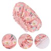 Unique Bargains Women's Flower Pattern Bath Cap 1 Pc - 3 of 3
