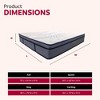 NicBex 14 Inch Hybrid Mattress for a Cool Sleep,Fiberglass Free,Pressure Relief,Plush Feel Mattresses,White+Gray - 3 of 4