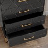 Storage cabinet with 4 drawers, anti-tip storage cabinet, suitable for clothes, wardrobe, living room, corridor, entrance - 3 of 4