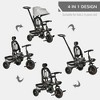 BABYYER Baby Tricycle, 4 in 1 Foldable Trike with Reversible Seat, Adjustable Handle, Removable Canopy and Safety Harness for Toddlers 1-5 Years - 4 of 4