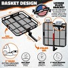 Mockins 40"x40"x6" Square Trailer Hitch Rack with License Plate Bracket, Stabilizer, Hitch Lock and Straps- Black - 3 of 4