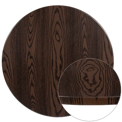 Flash Furniture 36" Round Rustic Wood Laminate Table Top