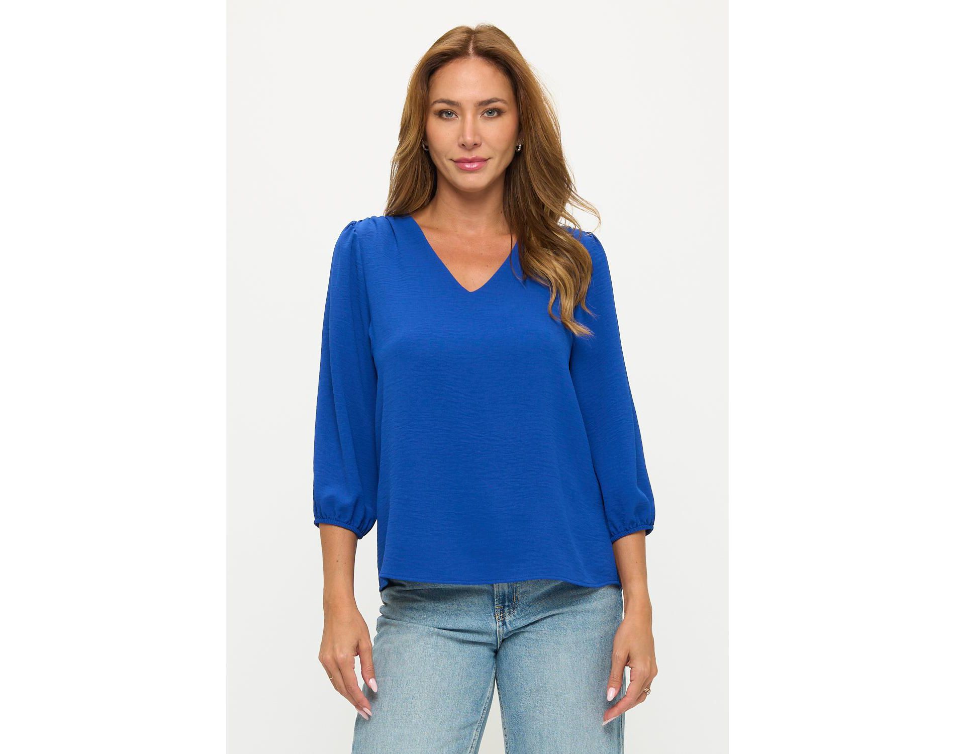 WEST K Women's Isabella V-Neck Blouse - Xsmall - Royal Blue