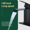 Cobbe Single Handle Waterfall Spout Bathroom Sink Faucet for Vanity Single-Hole Installation with Pop-Up Drain Matte Black - 4 of 4