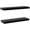 vidaXL Floating Wall Shelves 2 pcs Black 31.5"x7.9"x1.5" - 2 of 4