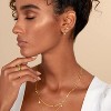 14K Gold Plated Mini Stud Earrings - Sterling Silver Flat Back Earring Pack for Cartilage Piercing - 4 of 4