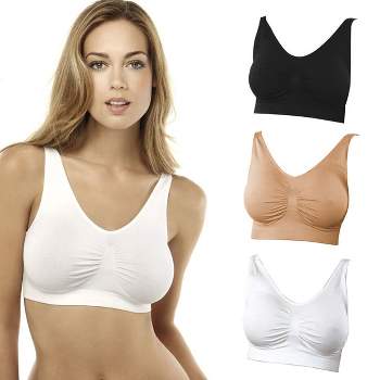 Comfortisse Bras - 3 Pack - White, Black, Nude - Small
