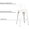 Lyngins Set of 2/4 Industrial Metal Bar Stools,Counter Chairs with Bucket Back,Stools for Kitchen Counter,Living Room - 4 of 4