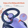 2-in-1 Electric Wiggle Car with LED Wheels & Bluetooth, Purple - 4 of 4