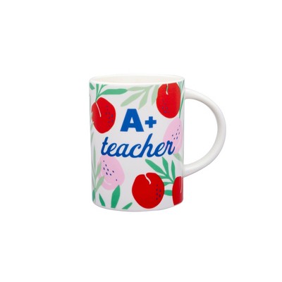 Blue Panda Large World's Best Teacher Coffee Mug White Ceramic Cup