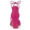 Allegra K Women's Pointed Toe Chunky Heels Lace Up Sandals Pumps - 4 of 4