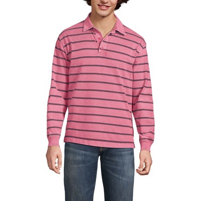 Lands' End Men's Long Sleeve Overdye Rugby Shirt
