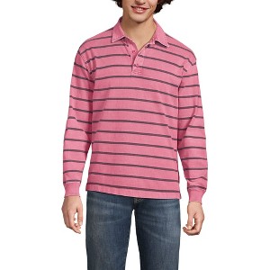 Lands' End Men's Long Sleeve Overdye Rugby Shirt - 1 of 4