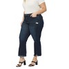 Women's Curvy High Rise Crop Flare Jeans - mica denim - image 2 of 4