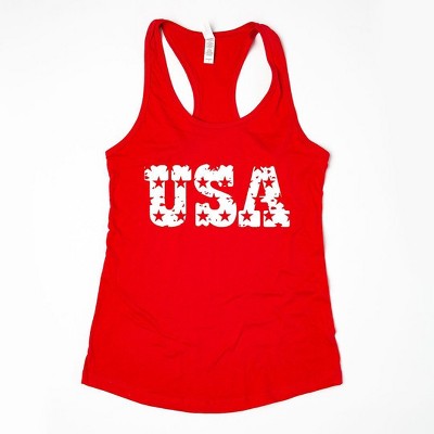 Simply Sage Market Women's USA Distressed Stars Racerback Tank