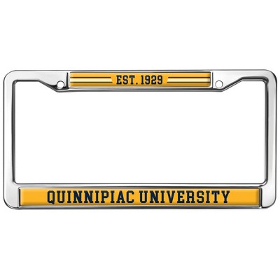 Quinnipiac University School Logo Full Size Standard License Plate Metal Frame