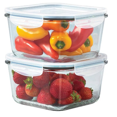 Mason Craft & More 37oz Set of 2 Food Storage Containers with Lids