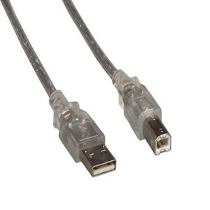 SANOXY Cables and Adapters; 3ft USB2.0 A Male to B Male Cable, Clear - 1 of 3