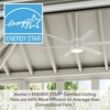 Hunter Fans 60" Solaria Ceiling Fan Fresh White Finish with Light Kit - Energy Efficient, Damp Rated, Whisper-Quiet Motor - 3 of 4