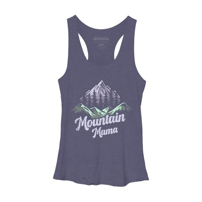 Women's Design By Humans Mountain Mama Camping Adventure Mom By Flowerr Racerback Tank Top