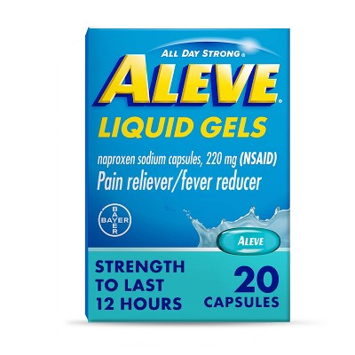 Aleve Naproxen Sodium Pain Reliever Liquid Gels (nsaid) - 20ct : Target