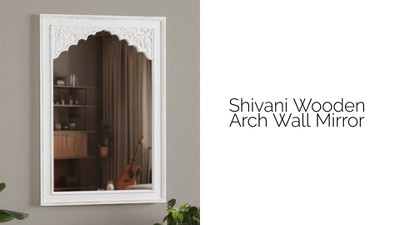 Rustic Brown Bohemian Full-Length Rectangular Wood Wall Mirror