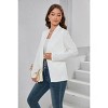 Women's Long Sleeve Blazer Casual Open Front Cardigan Shrugs Ruched Sleeve Office Blazer Jacket - 3 of 4
