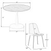 5 Piece Round Table Set,Small Round Dining Table For 4 Upholstered Chairs with Oak Legs-Maison Boucle - 4 of 4