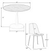 5 Piece Round Table Set,Small Round Dining Table For 4 Upholstered Chairs with Oak Legs-Maison Boucle - image 3 of 4