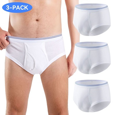 CARER 3pk Incontinence Underwear for Men Washable Men's Urinary Incontinence Briefs - Medium Absorbency